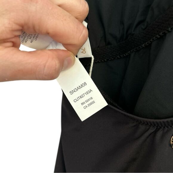 Sunshine 79 Sunshine Solids High Neck Black One Piece, Size 6 - Picture 10 of 12